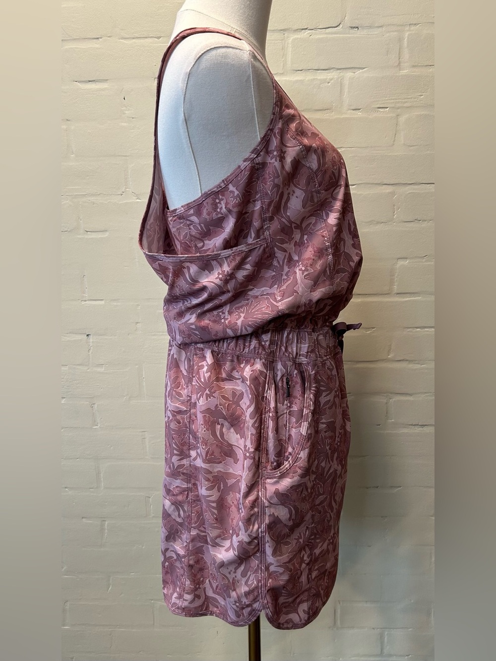 Patagonia Mauve Floral Fleetwith Tank Dress Small Crunchy Chic Granola Gorpcore - Picture 4 of 9
